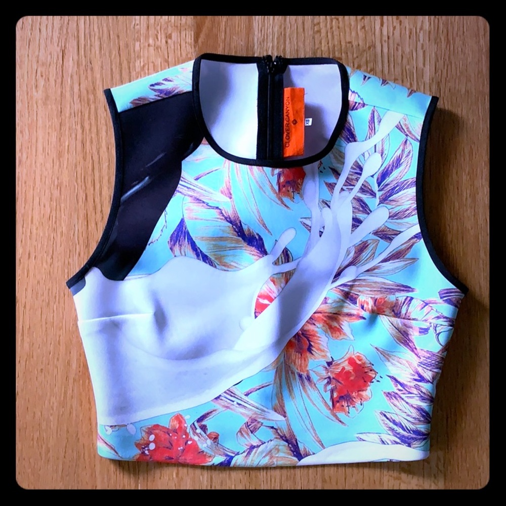 Clover Canyon XS crop top neoprene